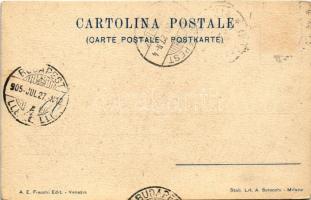 1905 Venezia, Venice; Canal grande, palazzi. litho (EB)