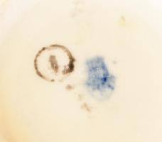 Zsolnay virágmintás porcelán bögre, matricás, jelzett, hibátlan, m: 9,5 cm