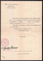 1944 MÁV vasúti kinevezés, ómoraviczai dr. Imrédy Kálmán, m. kir kormányfőtanácsos, államtitkár, MÁV elnök-igazgató aláírásával, kis szakadással.