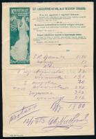 1903 Szt. Lukácsfürdő Kútvállalat Rt. fejléces számlája