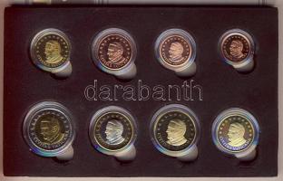 Vatikán 2005. 1c-2€ 8klf db próbaveret "XVI.Benedek pápa" szettben T:1