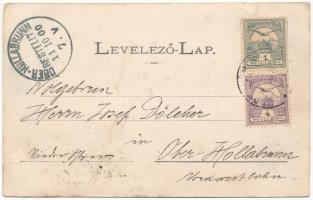 1900 Torda, Turda; Bánya fürdő, postahivatal, Fő tér, Harmath és Amberboj Miklós üzlete / mine spa, ...