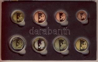 Vatikán 2005. 1c-2€ 8klf db próbaveret "XVI.Benedek pápa" szettben T:1