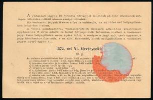 1875 Nyitra, vadászati jegy Juhász Antal földbirtokos részére, szép állapotban