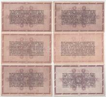 1946. 10.000AP (3x) vízjeles papíron, az egyik sorszámmal + 100.000AP (6x) közte vízjeles és vízjel ...