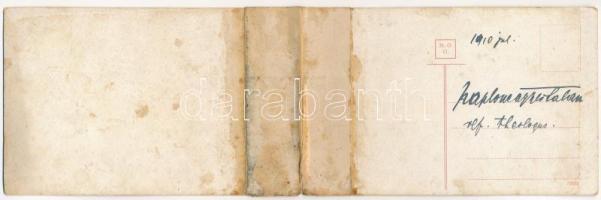 Ada Kaleh. Magyar-román-szerb határ. M.G.O. 2-részes kinyitható panorámalap / Hungarian-Romanian-Ser...