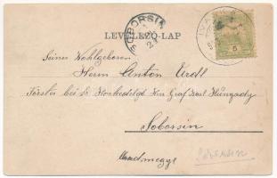 1903 Cseklész, Ceklís, Bernolákovo; Gróf Eszterházy kastély, templom torony / castle, church tower. ...