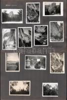 cca 1940 Erdélyi és balatoni településeket, tájakat ábrázoló fotók: Kolozsvár, Csíkszereda, Csíksoml...