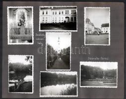 cca 1940 Erdélyi és balatoni településeket, tájakat ábrázoló fotók: Kolozsvár, Csíkszereda, Csíksoml...