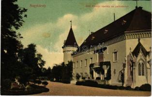 1915 Nagykároly, Carei; Gróf Károlyi kastély és park. Csókás László kiadása / castle and park (EK)