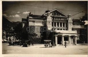 1919 Merano, Meran (Südtirol); Teatro, gelati / theatre, automobile, ice cream vendor. Edit Stab. Fotograf Rud. Stricker No. 38. (glue marks)