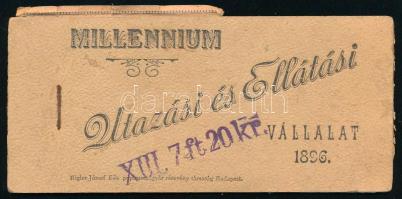 1896 Millennium utazási és ellátási vállalat utalványtömb, használt
