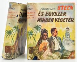 Steen, Marguerite: És egyszer minden végetér. Ford.: Tábori Kornél. I-II. köt. Bp., [1943], Nova, 447 p.; 512 p. Kiadói aranyozott félvászon-kötés, kiadói sérült, illusztrált papír védőborítóban.