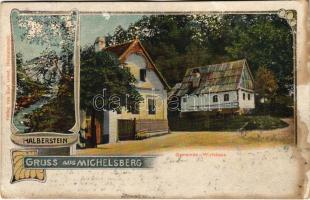 1904 Kisdisznód, Michelsberg, Cisnadioara; Halberstein, Gemeinde Virtshaus. Karl Graef / Vendéglő / restaurant. Art Nouveau (ázott / wet damage)