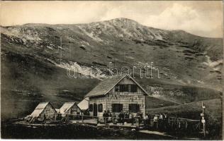 Schneealpe (Steiermark), Windberghütte, Windberg 1904 m, Heinrich Rinnhofer / chalet, tourist house, mountain + "Rinnhoferhütte" cancellation