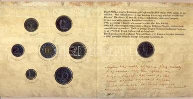 2005. 1Ft-100Ft 7klf db + 10Ft "József Attila" szettben T:BU Csak 8000db!