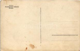 Brassó, Kronstadt, Brasov (?); italozó társaság a vendéglő udvarán, cigány zenekar, cimbalom. Adler ...