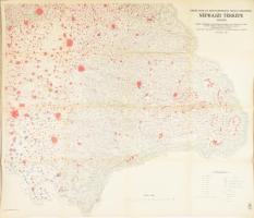 1940 Erdélynek és Magyarország keleti részeinek néprajzi térképe 1910-ben, 1:200 000, Rátky Zsigmond, Kogutowicz Károly, Teleki Pál gróf, Magyar Statisztikai Társaság Államtudományi Intézete, 85×106 cm