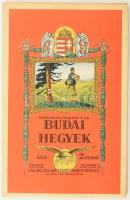 cca 1928 Budai hegyek, Kirándulók térképe 1. sz., 1 : 37.500, Bp., M. kir. Állami Térképészet, 50×70...