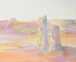 Mizser Pál (1941-): Elválaszthatatlanul . Tempera, farost, jelzett, üvegezett Fakeretben, 60x80 cm