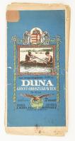 cca 1930 Duna, Gönyű-Oroszvár-Wien vízi sporttérképek 8-10. sz., Magyar Királyi Állami Térképészeti ...