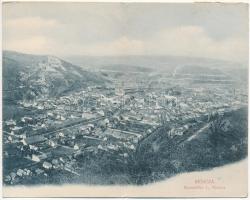 1908 Resicabánya, Resita; Braumüller L. kiadása, 2-részes kinyitható panorámalap / 2-tiled folding panoramacard