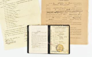 1943-1951 Bp., mutatványosok részére kiállított polgármesteri határozat és megállapodás + Népligeti ...