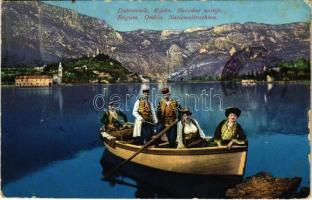 Dubrovnik, Ragusa; Rijeka, Narodne nosnje / Ombla, Nationaltrachten / Croatian folklor, boat (Rb)