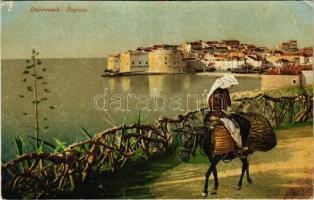 Dubrovnik, Ragusa; Croatian folklor, donkey, generail view (surface damage)