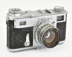 cca 1960-1980 Kiev (Kijev) szovjet gyártmányú fényképezőgép, Jupiter-8M 2/50 mm objektívvel, eredeti...