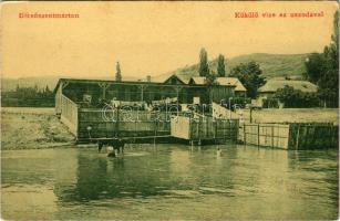 Dicsőszentmárton, Tarnaveni, Diciosanmartin; Küküllő vize és uszoda. Dosztál Kálmán kiadása 1838. / Tarnava river, spa, swimming pool (fl)