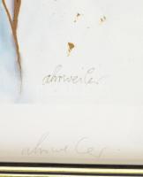 Ahrweiler jelzéssel: Virágcsokor. Szitanyomat, papír, jelzett. üvegezett, kissé szétesett kertben 50...