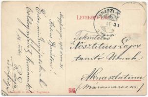 1912 Nagybánya, Baia Mare; Veresvizi bánya bejárata, iparvasút, Svaiczer segéd altárna. Frankovits A...