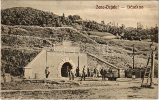 1927 Désakna, Ocna Dejului; II. Bemenet a sóbányába, Lajos Tárna, iparvasút, csille, feszület / mine entry, mine cart, industrial railway (EK)