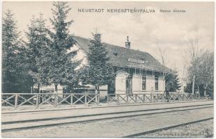 Keresztényfalva, Neustadt, Cristian; vasútállomás. H. Zeidner No. 149. / railway station