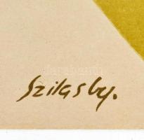 1955 Szilas Győző (1921-1998): Karácsonyra ajándékozz könyvet, plakát, hajtott, szakadásokkal, 68×48...