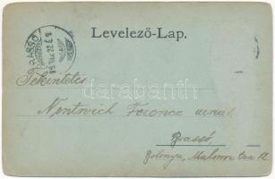 1899 (Vorläufer) Kézdivásárhely, Targu Secuiesc; Főtér, Nemzeti szálló, posta, Római katolikus gimná...