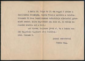 cca 1880 Puskás Tivadar (1844-1893) mérnök, a Telefonhírmondó feltalálója, valamint felesége Vetter ...