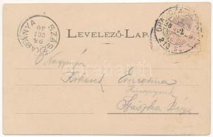 1898 (Vorläufer) Oravicabánya, Oravica, Oravicza, Oravita; Marktplatz, Röm. kath. Kirche, Comunal Bü...