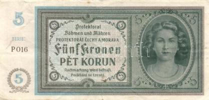 Német 3. Birodalom/Cseh-Morva Protektorátus/német megszállás 1940-44. 5K, 20K T:II/III