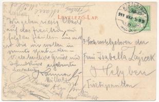 1911 Karánsebes, Caransebes; Fő tér, gyógyszertár, Franz Strauss üzlete. H. Rosenfeld kiadása / Haup...