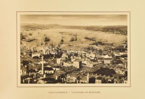 cca 1910 Souvenir de Constantinople 16 képet tartalmazó képes füzet, szakadt gerinccel, a borítón ki...
