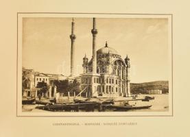 cca 1910 Souvenir de Constantinople 16 képet tartalmazó képes füzet, szakadt gerinccel, a borítón ki...