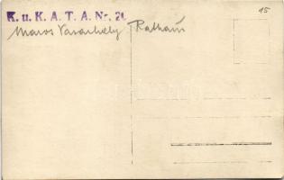 Marosvásárhely, Targu Mures; Tanácsház / town hall. photo + "K.U.K. A.T.A Nr. 21."