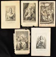 5 darab antik szentkép, vegyes állapotban