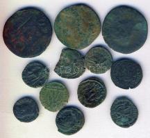 Római Császárság 12db kis- és nagybronz T:vegyes