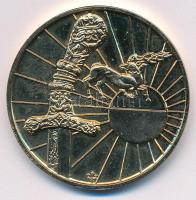 1993. "Atilla Isten Kardja Ősbemutató 1993. Aug. 20." aranyozott fém emlékérem (42,5mm) T:...