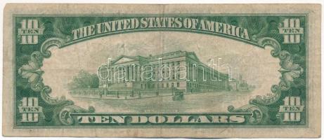 Amerikai Egyesült Államok 1934. 10$ "Silver Certificate - kisméretű sárga pecsét, Észak-Afrikai...