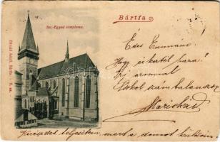 1899 (Vorläufer) Bártfa, Bártfafürdő, Bardejovské Kúpele, Bardiov, Bardejov; Szent Egyed temploma. Divald Adolf 7. sz. / church (EM)