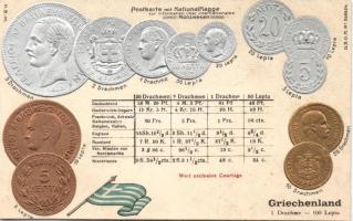 Griechenland coins Embossed Litho